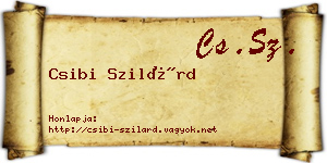 Csibi Szilárd névjegykártya