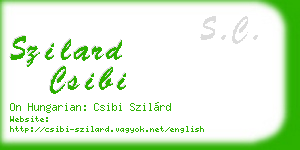 szilard csibi business card